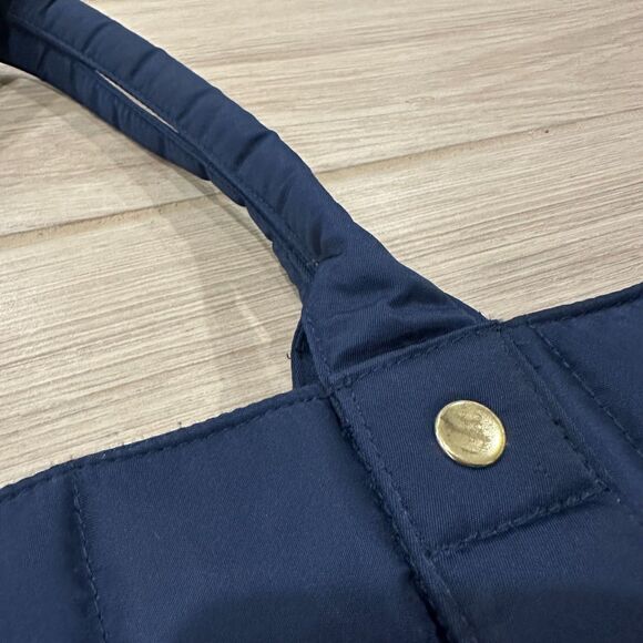 CLARE V. Tropezienne Quilted Nylon Tote in Navy Blue - Picture 5 of 8